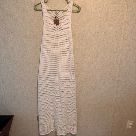 Elegant Cream Knit Swim Cover-Up - Picture 8 of 13